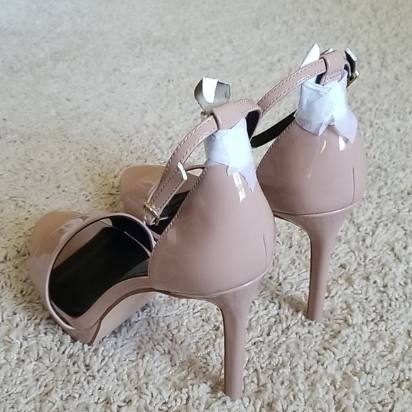 Madden Girl Flashy Ankle Strap Fawn Patent Heels - Picture 11 of 16